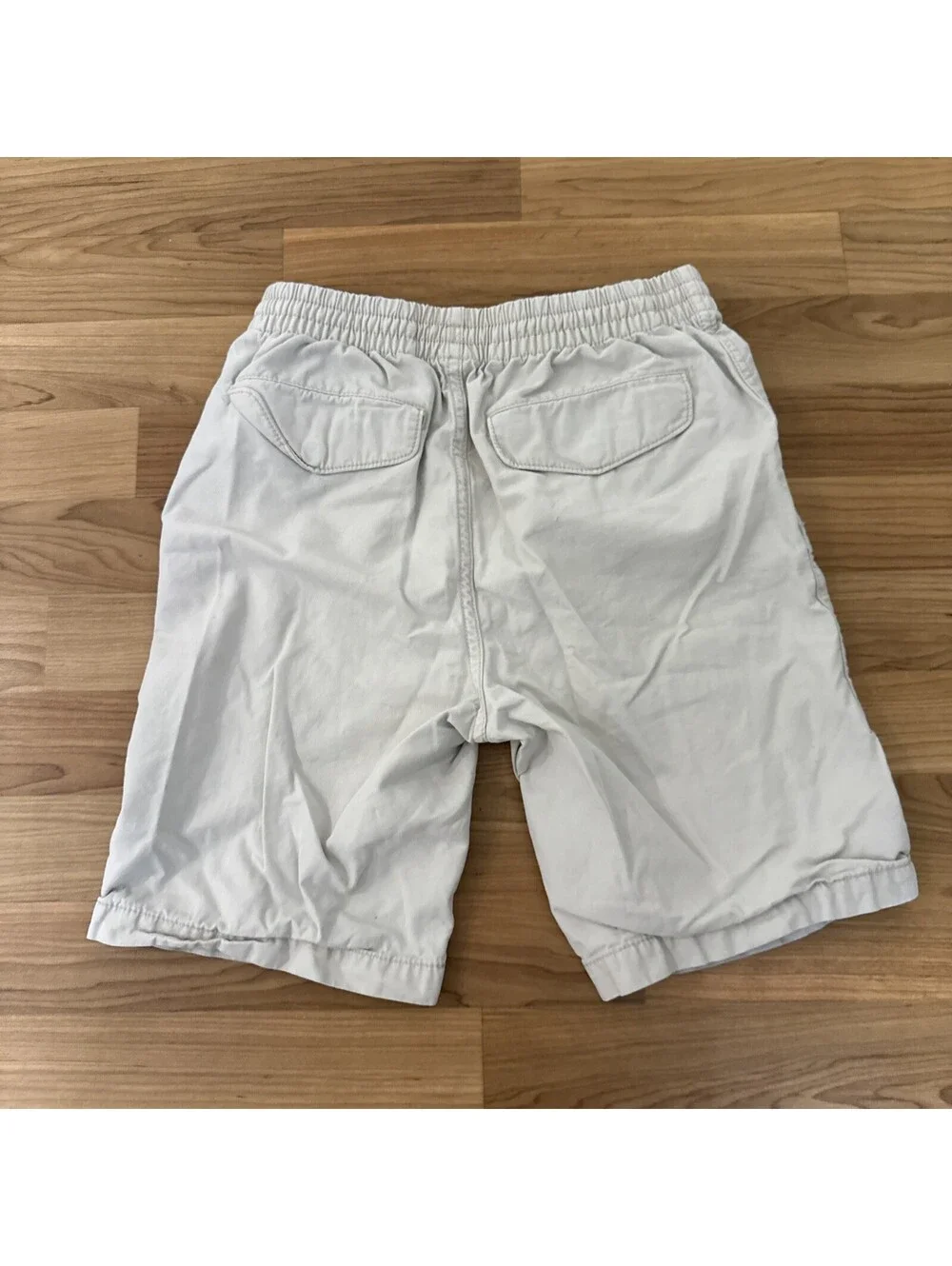 GAP Kids Chino Shorts Drawstring Waist Flat Front Solid Slash Pockets
